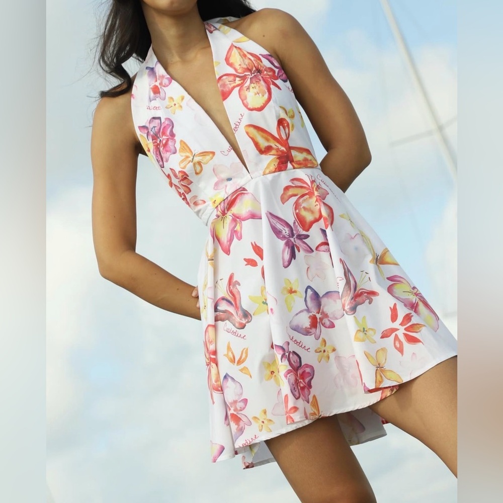Custodire Floral Halter Dress